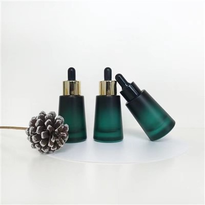 بطری قطره چکان شیشه ای شیب دار مخروطی مدل جدید اسپری سبز محبوب 30 میلی لیتری با کیفیت محصول خوب